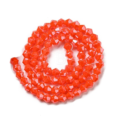 Opaque Solid Color Electroplate Glass Beads Strands EGLA-A039-P4mm-A03-1