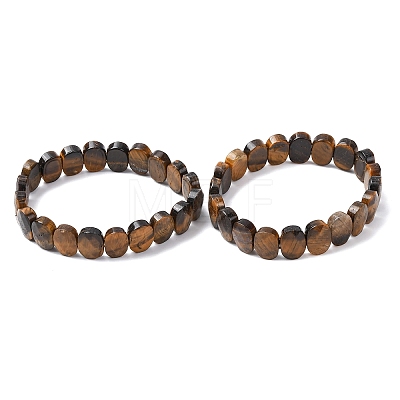 Natural & Synthetic Mixed Gemstone Faceted Beaded Stretch Bracelets for Women BJEW-K251-07-1