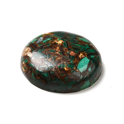 Assembled Synthetic Bronzite and Malachite Cabochons G-I339-08C-1