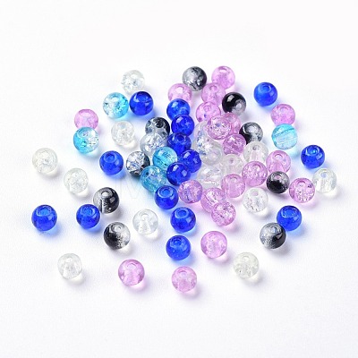 Baking Painted Crackle Glass Beads DGLA-X0006-4mm-03-1