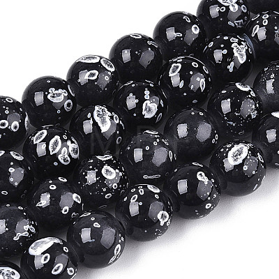 Baking Paint Glass Beads Strands DGLA-N015-10mm-10-1