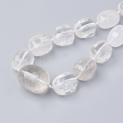 Natural Quartz Crystal Graduated Beaded Necklaces NJEW-S410-13-1