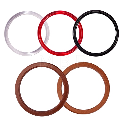 10 Pcs 5 Styles ABS Plastic Ring Shape Purse Handle AJEW-SZ0001-47-1