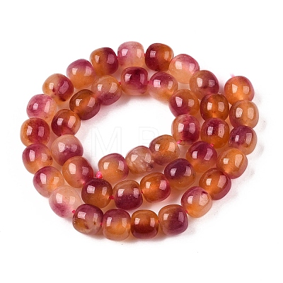 Dyed Natural White Jade Beads Strands G-T138-D09-1