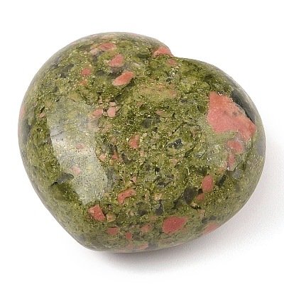 Natural Unakite Thumb Massage Stone G-I367-06L-1