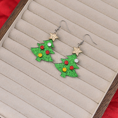 Christmas Acrylic Dangle Earrings FS-WGDBFB5-03-1