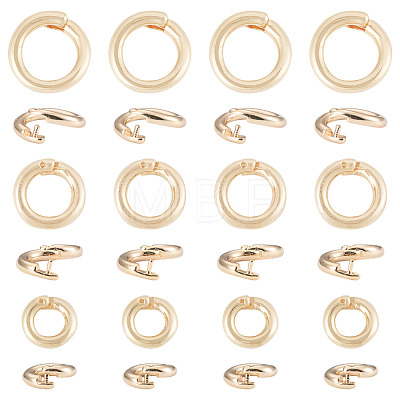12Pcs 3 Styles Brass Open Jump Rings KK-TA0008-82G-1