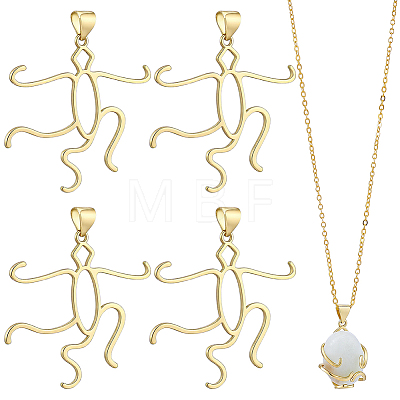 4Pcs Brass Pendant Cabochon Settings KK-WR0001-96B-G-1