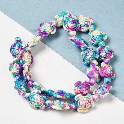 Synthetic Turquoise Dyed Beads Strands X-G-P507-05C-1