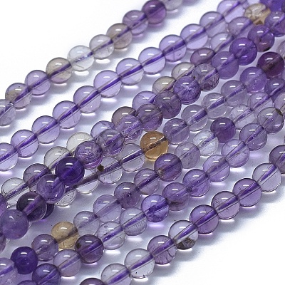 Natural Ametrine Beads Stretch Wrap Bracelets BJEW-D443-05-1