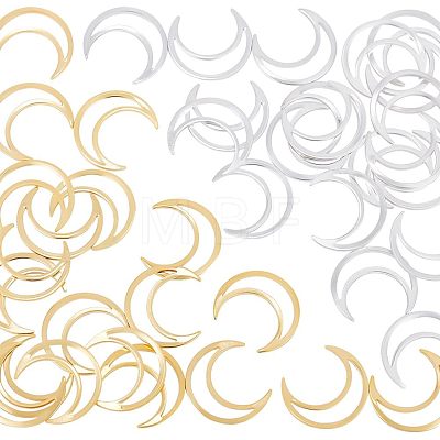 40Pcs 2 Colors Brass Linking Rings KK-HY0001-26-1