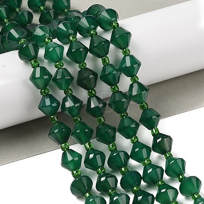 Natural Green Onyx Agate Beads Strands G-NH0001-F01-01A-1