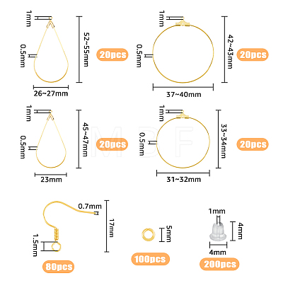 DIY Geometry Earring Making Kit DIY-DC0001-78-1