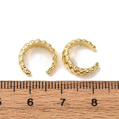 Brass Stripe C-Shaped Cuff Earrings EJEW-D332-05C-G-1