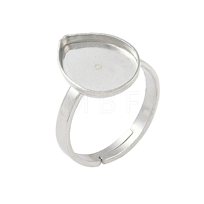 Non-Tarnish 304 Stainless Steel Adjustable Ring Components X-STAS-Z064-04P-1