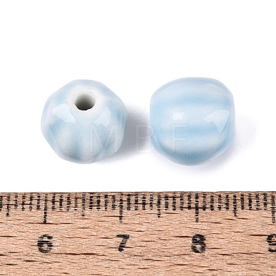 Vintage Porcelain Corrugated Beads PORC-N013-11K-1