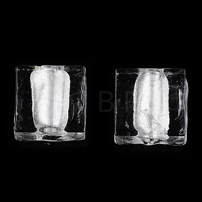 Handmade Silver Foil Lampwork Beads FOIL-S006-12x12mm-11-1