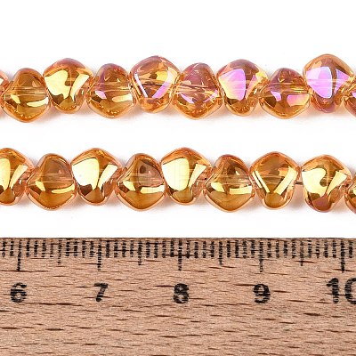 Electroplate Transparent Glass Beads Strands EGLA-Q133-01A-10-1