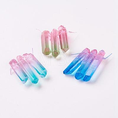 Natural Quartz Crystal Pointed Pendants G-K188-05-1