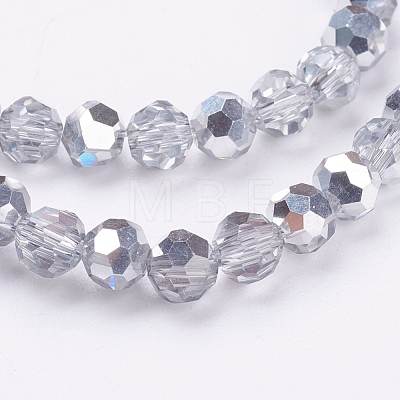 Electroplate Glass Beads Strands EGLA-J042-6mm-H02-1