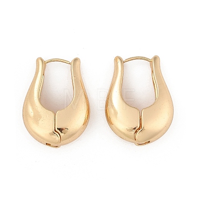 Brass Hoop Earrings for Women EJEW-U041-05G-1