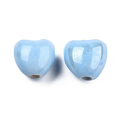 Pearlized Handmade Porcelain Beads X1-PORC-T007-21-07-1