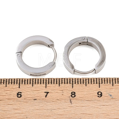 304 Stainless Steel Clear Cubic Zirconia Hoop Earrings EJEW-L307-12P-01-1