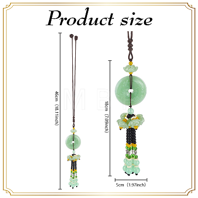Glass Pendant Decorations HJEW-WH0063-083A-1