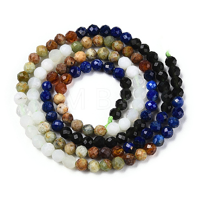 Natural & Synthetic Mixed Gemstone Beads Strands G-D080-A01-02-01-1