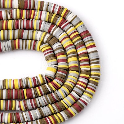 Handmade Polymer Clay Beads Strands CLAY-R089-8mm-T025-1