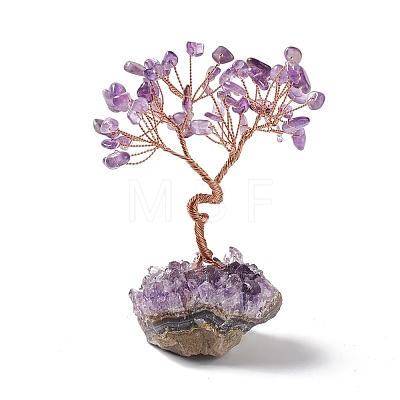 Natural Amethyst Tree Display Decoration DJEW-G027-05RG-01-1