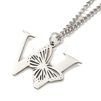 201 Stainless Steel Necklaces NJEW-Q336-01W-P-1