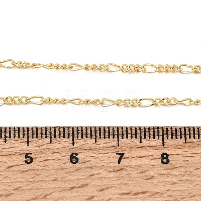 Brass Figaro Chain Necklaces for Women NJEW-B157-02G-1