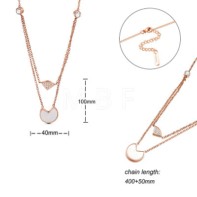 SHEGRACE Titanium Steel Pendant Necklaces JN984A-1