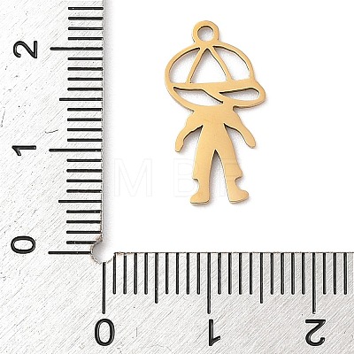 201 Stainless Steel Pendants STAS-Q341-06G-1