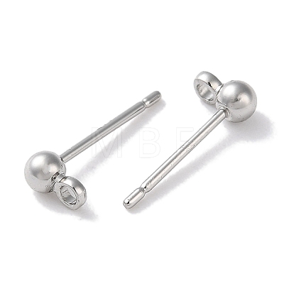 Rack Plating Brass Stud Earring Settings KK-F090-16P-01-1