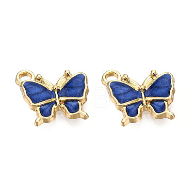Light Gold Plated Alloy Charms X-ENAM-T009-03B-1