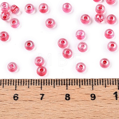 6/0 Transparent Inside Colours Glass Seed Round Beads SEED-N006-004M-1