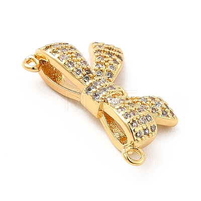 Rack Plating Brass Micro Pave Clear Cubic Zirconia Chandelier Component Links KK-K270-08G-1