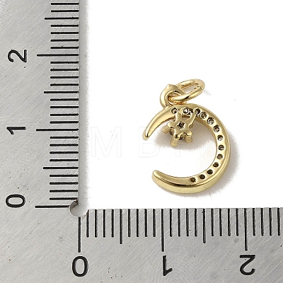 Real 18K Gold Plated Brass Pave Cubic Zirconia Pendants KK-M283-01B-01-1