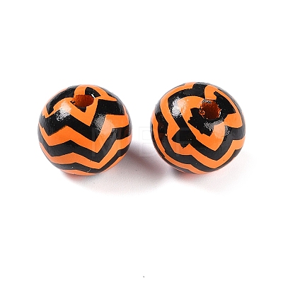 Halloween wood beads WOOD-S064-01A-1