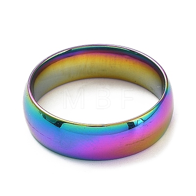 Ion Plating(IP) 304 Stainless Steel Flat Plain Band Rings STAS-I160-A-M-1