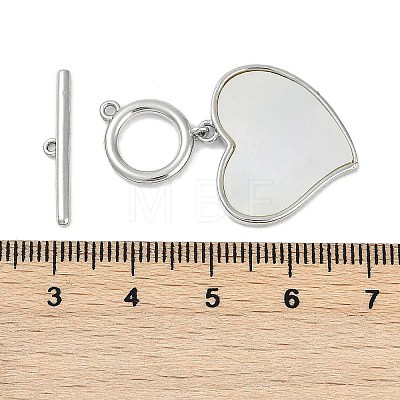 Brass Shell Toggle Clasps KK-K391-12P-1