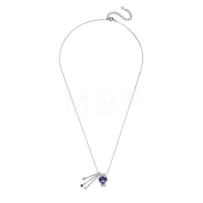 Austrian Crystal Pendant Necklaces NJEW-BB34127-K-1