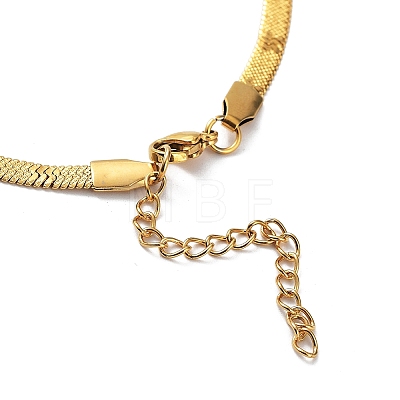 304 Stainless Steel Herringbone Chain Necklaces NJEW-P282-06G-1