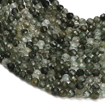 Natural Green Rutilated Quartz Beads Strands GG-CBA9722-A05-4mm-1