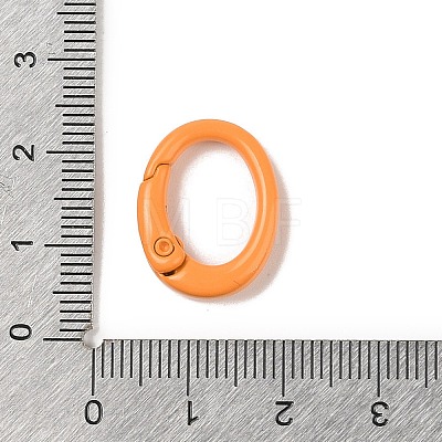 Spray Painted Alloy Spring Gate Rings AJEW-C035-01M-1