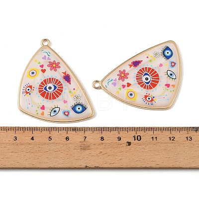 Printed Alloy Big Pendants AL-CBAA786-03G-1