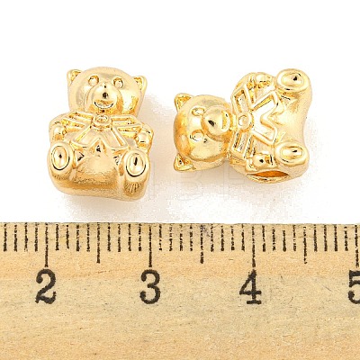 Rack Plating Alloy European Beads FIND-B034-36G-1