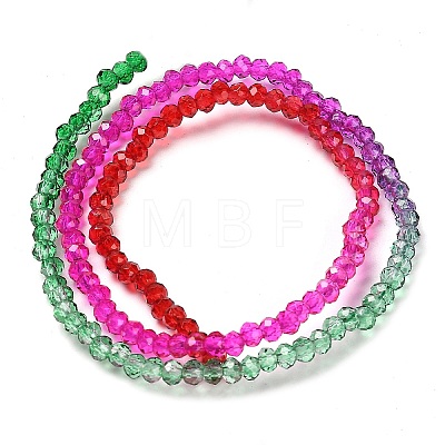 Transparent Painted Glass Beads Strands X1-DGLA-A034-T1mm-A24-1